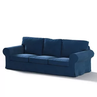 Dekoria Pokrowiec na sofę Ektorp 3-osobową nierozkładaną granat 216 x 83 x 73 cm Velvet - Pokrowce na meble - miniaturka - grafika 1