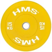Pozostały sprzęt siłowy - HMS CBR15 YELLOW TALERZ OLIMPIJSKI BUMPER 15 KG 1AB-17-61-022 - miniaturka - grafika 1
