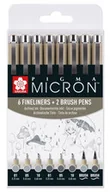 Markery permanentne - Zestaw cienkopisów Pigma Micron - Sakura - 8 szt. - miniaturka - grafika 1