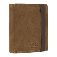 Portfele - Lois - Portfele męskie - Slim Leather Portfel męski - Portfele skórzane Lois Brand dla mężczyzn z przegrodą na karty - Portfele męskie z prawdziwej skóry - Mały portfel RFID dla mężczyzn - miniaturka - grafika 1