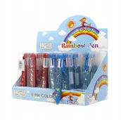 Długopisy - TOYS Długopis automatyczny 6 kolorów Cekiny MIDEX 0997G 19525-uniw - miniaturka - grafika 1