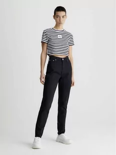 Calvin Klein Dżinsy - Mom fit - w kolorze czarnym - Spodenki damskie - miniaturka - grafika 1