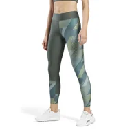 Legginsy - Damskie Legginsy REEBOK RUNNING AOP TIGHT HT5999 – Zielony - miniaturka - grafika 1
