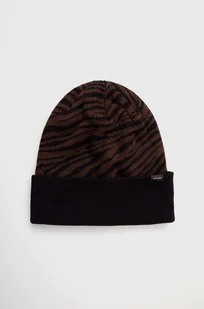 Rip Curl czapka kolor brązowy z grubej dzianiny - Czapki damskie - miniaturka - grafika 1