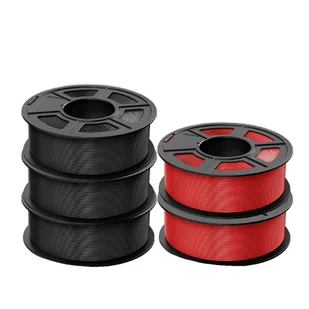 Filament PETG do drukarek 3D, średnica 1,75 mm, rolka 1,1 kg, szpule czarne i czerwone - Filamenty i akcesoria do drukarek 3D - miniaturka - grafika 1