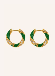 Zimmermann Kreolki Candy Stripe Pave gold - Kolczyki - miniaturka - grafika 1