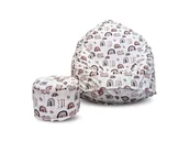 Fotele i pufy dla dzieci - Pufa sako XXXL worek + gratis kids tęcza02 - miniaturka - grafika 1