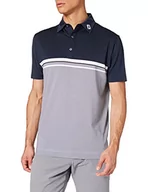 Koszule męskie - Footjoy Lisle Engineered On End męska koszula golfowa, granatowy/biały, XL - miniaturka - grafika 1