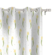Zasłony - Zasłona EASTER wzór EA11 | żółte tulipany 150 x 160 cm tkanina standard - miniaturka - grafika 1
