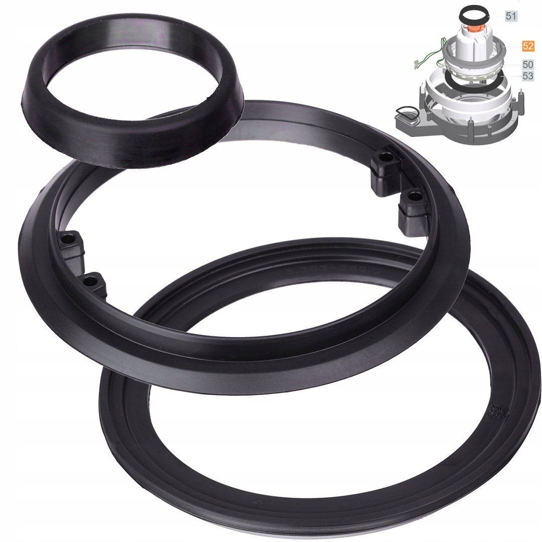 Komplet uszczelek silnika Karcher do turbiny odkurzacza Nt 30/1 40/1 50/1