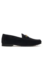 Mokasyny damskie - Tommy Hilfiger Mokasyny Th Chain Suede Loafer FW0FW09327 Granatowy - miniaturka - grafika 1