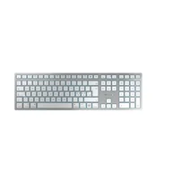 Klawiatury - CHERRY KW 9100 SLIM FOR MAC klawiatura USB + Bluetooth QWERTY Skandynawia Srebrny JK-9110PN-1 - miniaturka - grafika 1