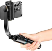 Selfie stick - Selfie stick 4w1 statyw składany kijek do zdjęć z pilotem 110cm - czarny Selfie stick 4w1 statyw składany kijek do zdjęć z pilotem 110cm - czarny - miniaturka - grafika 1