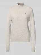 Swetry damskie - Sweter o kroju regular fit z mieszanki wełny i kaszmiru - miniaturka - grafika 1