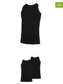 Koszulki męskie - Fila Podkoszulki (2 szt.) w kolorze czarnym - miniaturka - grafika 1