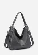 Torebki damskie - Stylowa Pojemna Torebka Szara Torba Damska Shopperka LUIGISANTO A4 - miniaturka - grafika 1