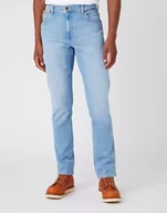 Spodnie męskie - Wrangler Texas  Slim Męske Spodnie Jeansowe Blue Champ W12Syi29K-W32 L34 - miniaturka - grafika 1