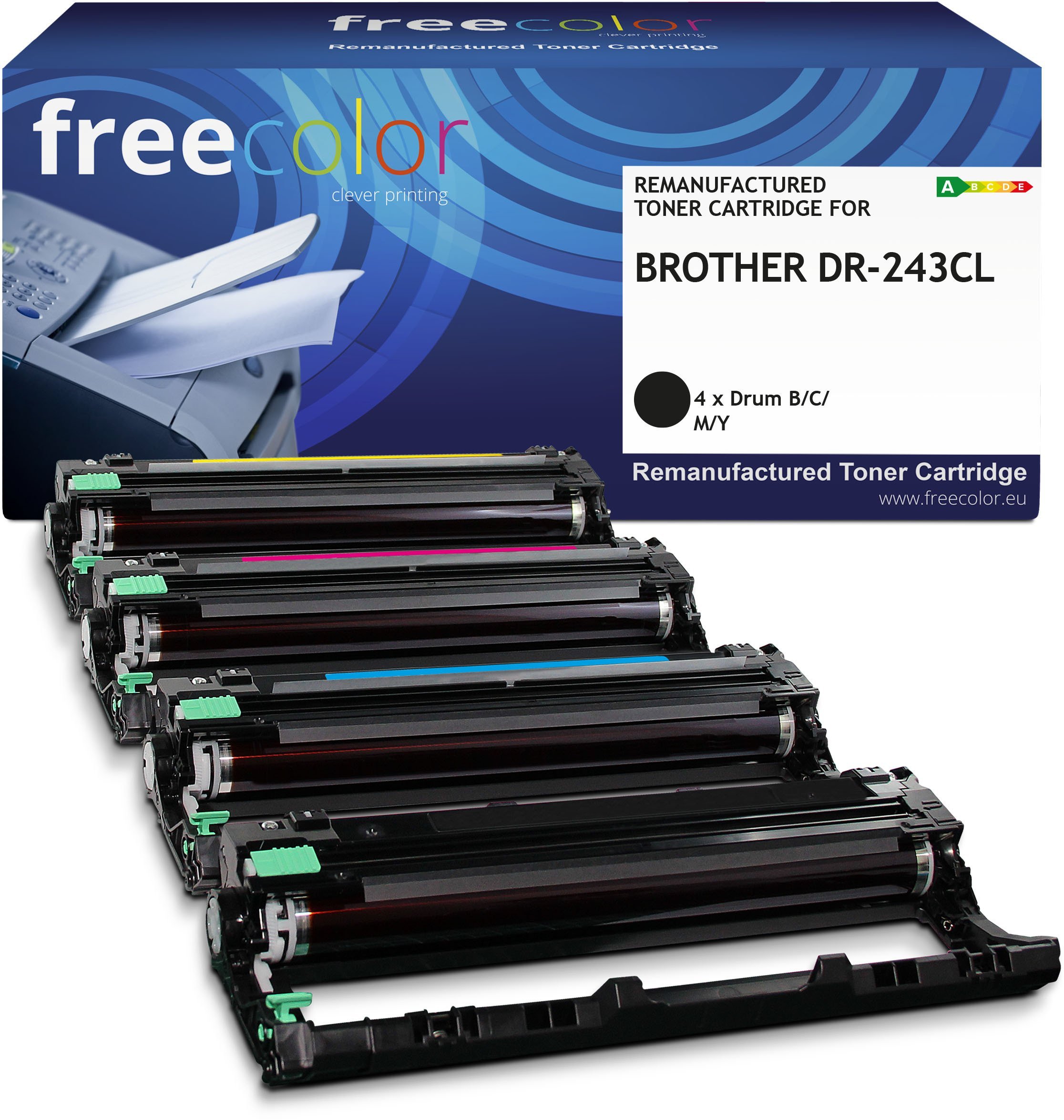 Freecolor Toner Brother DR-243CL Drum Kit BK/C/M/Y 18000 S. remanufactured K18951F7
