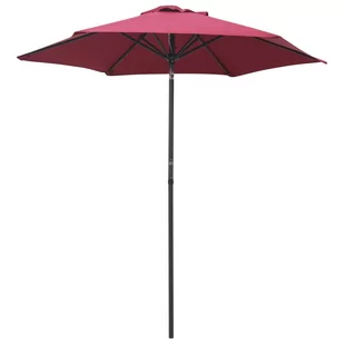vidaXL Parasol, burgundowy, 200 x 211 cm, aluminium vidaXL - Parasole ogrodowe - miniaturka - grafika 1