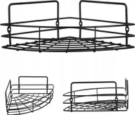 Półki łazienkowe - Kadax KADAX Półka narożna Black 1-poziomowa - miniaturka - grafika 1