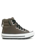 Buty dla dziewczynek - Converse Trampki Chuck Taylor All Star Berkshire Boot A04812C Beżowy - miniaturka - grafika 1