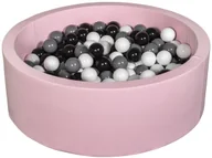Suche baseny - Suchy basen dla dziecka z piłeczkami 200szt różowy (czarny, biały, szary) - miniaturka - grafika 1