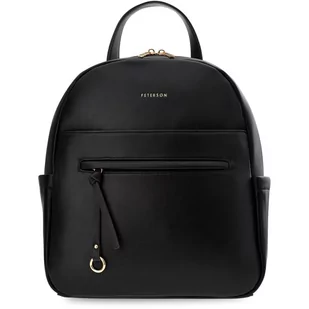 Peterson elegancki plecak damski duży miejski a4 skórzany klasyczny czarny - Torebki damskie Peterson elegancki plecak damski duży miejski a4 skórzany klasyczny czarny - Torebki damskie - miniaturka - grafika 1