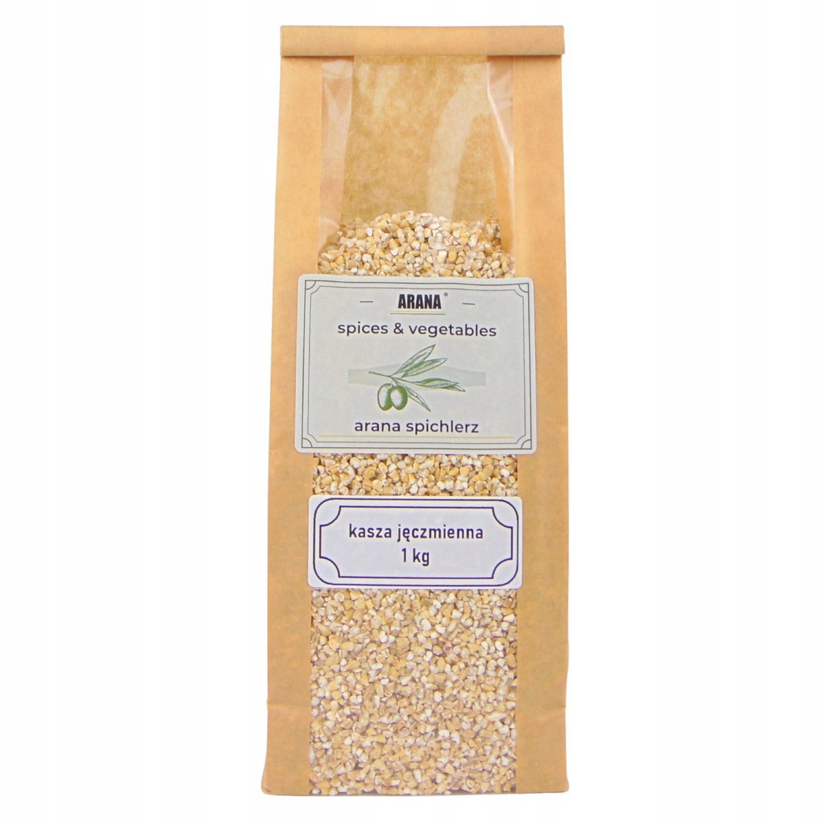 KASZA JĘCZMIENNA 1 kg średnia naturalna jasna wysoka jakość