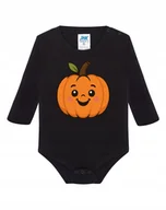 Body dla niemowląt - Body dziecięce czarne nadruk z DYNIĄ do szkoły na DZIEŃ DYNI 12M - miniaturka - grafika 1