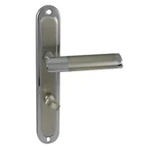 Klamki - Domino Klamka do drzwi wewnętrznych z długim szyldem do wc Jaro Eco 72 Chrom Nikiel - miniaturka - grafika 1