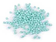 Półfabrykaty do biżuterii - Koraliki Plastikowe Color Miętowy Mat 4Mm 100Szt - miniaturka - grafika 1