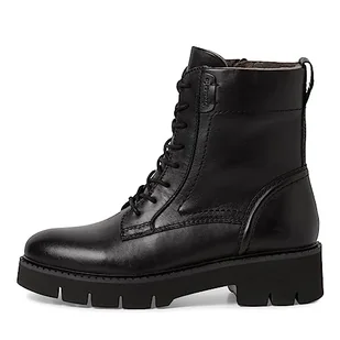 Tamaris Comfort Damskie buty 8-85216-41, skórzane, Comfort Fit, wymienna wkładka, modne buty na co dzień, botki, Czarna papka, 38 EU Weit - Botki damskie - miniaturka - grafika 1