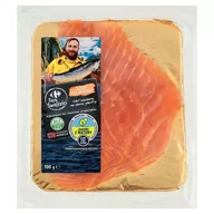 Ryby wędzone - Carrefour Targ Świeżości Łosoś atlantycki filet wędzony na zimno plastry 100 g - miniaturka - grafika 1
