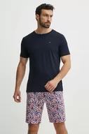 Piżamy męskie - Tommy Hilfiger piżama bawełniana wzorzysta UM0UM02319 - miniaturka - grafika 1