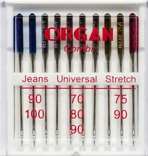 Igły półpłaskie ORGAN Combi mix, 10 szt. - Akcesoria i części do maszyn do szycia - miniaturka - grafika 1