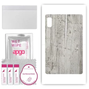 folia naklejka skórka strukturalna na TYŁ do Lenovo Tab M9 WiFi - Beton Srebrne Paski - apgo SKINS - Akcesoria do tabletów i e-booków - miniaturka - grafika 1