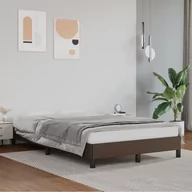 Łóżka - Lumarko Rama łóżka, brązowe, 120x200 cm, obite sztuczną skórą - miniaturka - grafika 1
