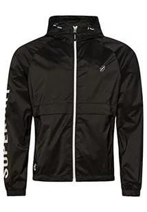 Superdry Męska kurtka z kapturem Cagoule Code Essential, Czarne logo, XXL - Kurtki męskie - miniaturka - grafika 1