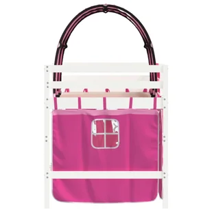 Dziecięce łóżko na antresoli, z tunelem, różowe, 90x200 cm Lumarko! - Łóżka dla dzieci i młodzieży - miniaturka - grafika 7