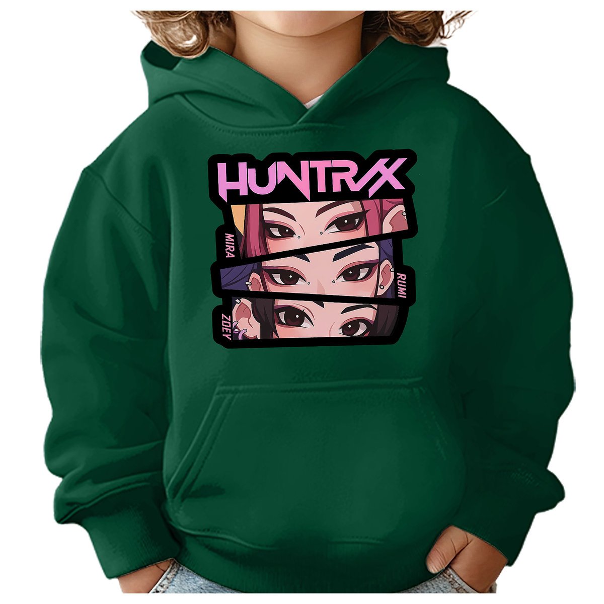 BLUZA DZIECIĘCA KPOP DEMON HUNTERS HUNTRIX 122-128 Z KAPTUREM BAWEŁNIANA