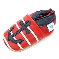 Buty dla chłopców - Dotty Fish chłopięce miękkie skórzane buty dziecięce unisex, Czerwona kotwica, 12-18 miesięcy - miniaturka - grafika 1