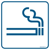 Systemy ekspozycyjne i znaki informacyjne - RA070 TU WOLNO PALIĆ, PN - PŁYTA PCV 1MM; (300X300MM) - miniaturka - grafika 1