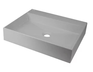 Deante Correo Umywalka nablatowa 50x40 cm szary metalik CQRSU5S - Umywalki - miniaturka - grafika 1