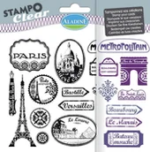 Scrapbooking - Aladine Stemple silikonowe, paryż - miniaturka - grafika 1