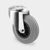 Pozostałe wyposażenie warsztatu - TENTE Koła przemysłowe z maksymalnym obciążeniem 70-205 kg, szara guma 3470PIR100P30 - miniaturka - grafika 1