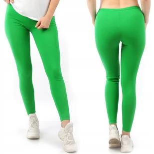 Legginsy damskie długie Polskie Getry Bawełniane Zielone 6XL - Legginsy - miniaturka - grafika 1