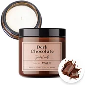 Świece - Czekoladowa Świeca Sojowa z Bawełnianym Knotem o Zapachu Ciemna Czekolada - miniaturka - grafika 1