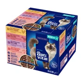 Mokra karma dla kotów - BOX saszetek dla kota z kurczakiem, wołowiną, jagnięciną, łososiem OptiVital 24x85 g - miniaturka - grafika 1