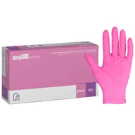Rękawiczki jednorazowe - EasyCare Nitrile, rękawice nitrylowe, niejałowe, bezpudrowe, różowe, rozmiar XS, 100 sztuk - miniaturka - grafika 1