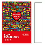 Podobrazia, bloki, papiery - Blok rysunkowy A4 WOŚP 20 kartek 80g/m2 HERLITZ - miniaturka - grafika 1